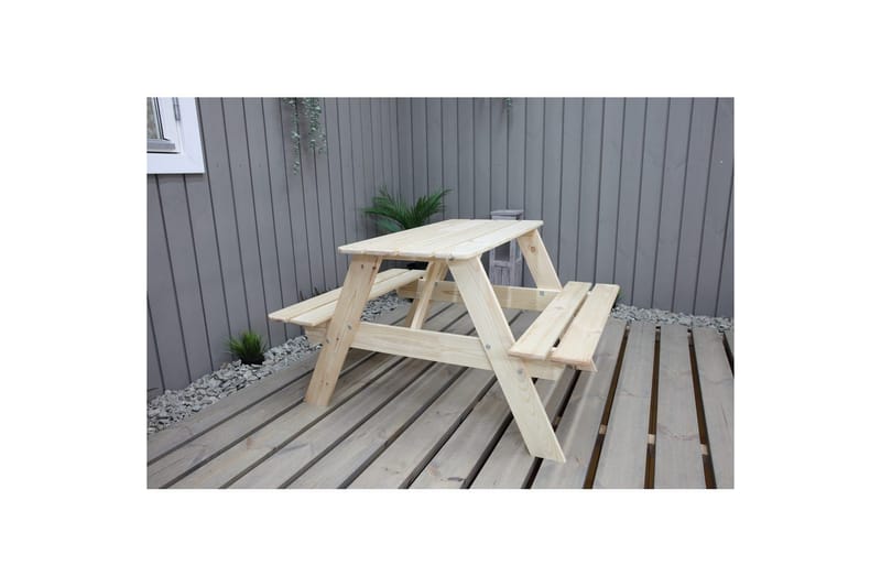 Piknik-Pöytä Mini Rasta lapsille - Luonnollinen väri - Puutarhakalusteet - Terassipöydät - Piknikpöytä