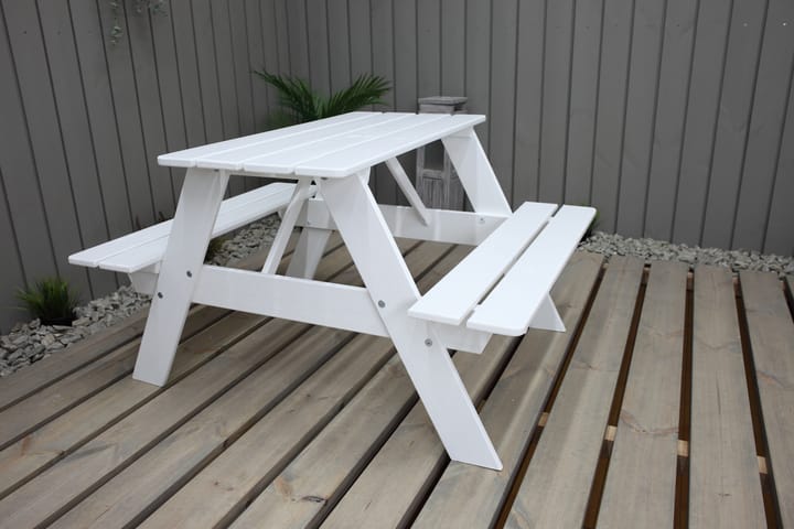 Piknikpöytä Nancie Mini - Valkoinen - Piknikpöytä