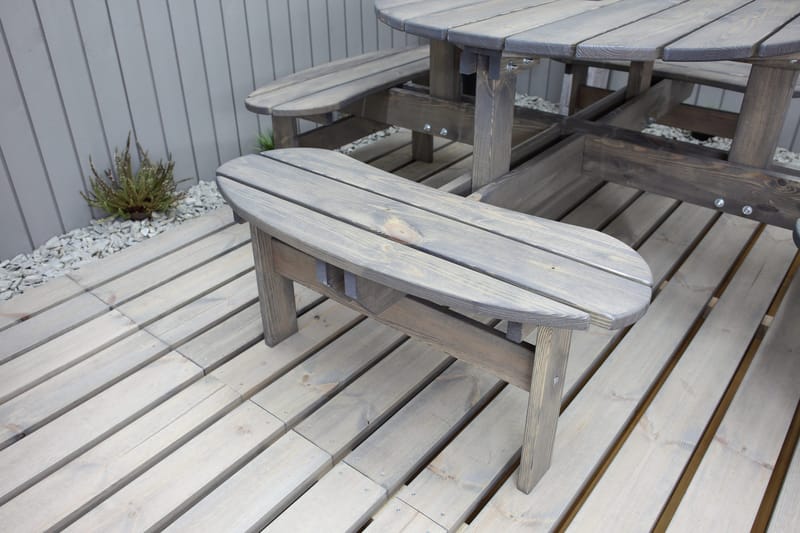 Piknikpöytä Frankfurt - Ruskea - Puutarhakalusteet - Terassipöydät - Piknikpöytä