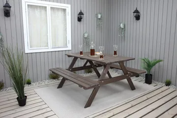 Piknikpöytä Nancie 150 cm - Ruskea - Puutarhakalusteet - Terassipöydät - Piknikpöytä