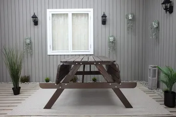 Piknikpöytä Nancie 150 cm - Ruskea - Puutarhakalusteet - Terassipöydät - Piknikpöytä