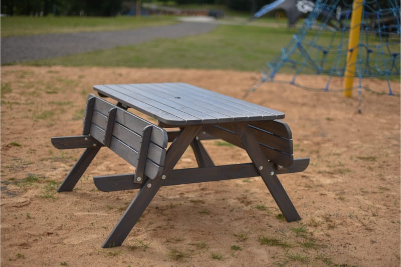 Piknikpöytä Nancie 158 cm - Harmaa - Puutarhakalusteet - Terassipöydät - Piknikpöytä