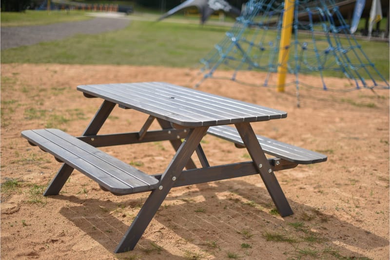 Piknikpöytä Nancie 158 cm - Harmaa - Puutarhakalusteet - Terassipöydät - Piknikpöytä