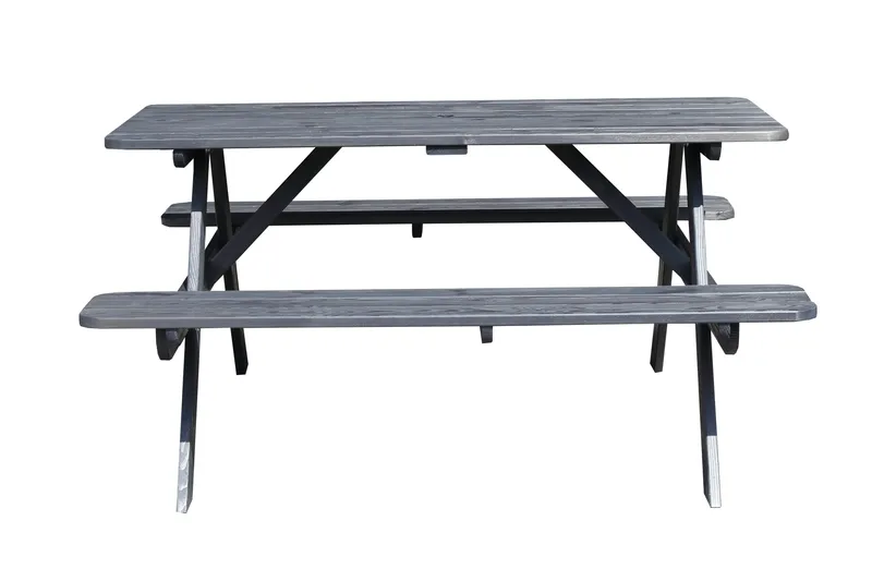 Piknikpöytä Nancie 158 cm - Kahvimusta - Puutarhakalusteet - Terassipöydät - Piknikpöytä