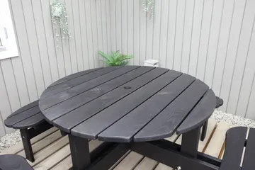Piknikpöytä Rogolo 199 cm - Kahvimusta - Puutarhakalusteet - Terassipöydät - Piknikpöytä