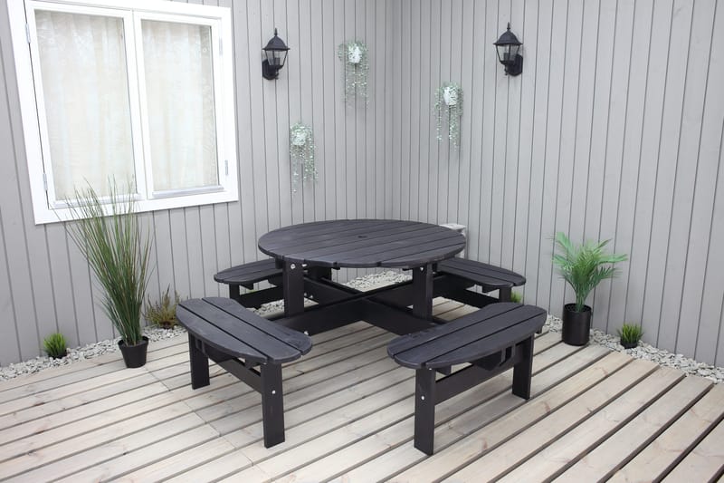 Piknikpöytä Rogolo 199 cm, Kahvimusta