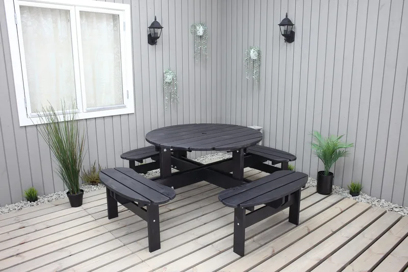 Piknikpöytä Rogolo 199 cm, Kahvimusta