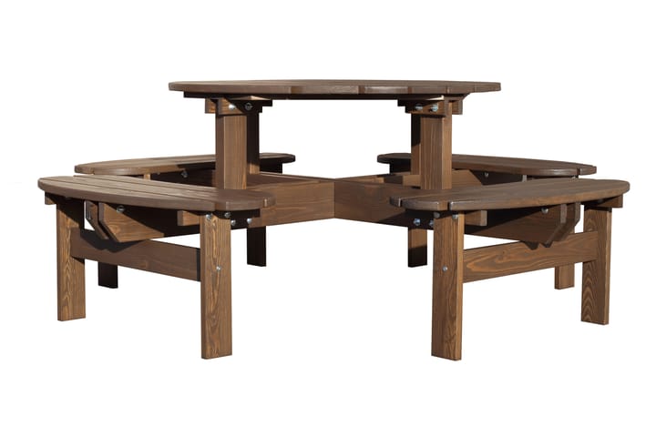 Piknikpöytä Rogolo 199 cm - Ruskea - Piknikpöytä