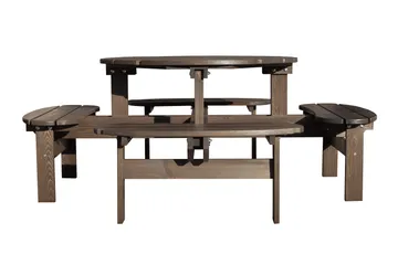 Piknikpöytä Rogolo 199 cm - Ruskea - Puutarhakalusteet - Terassipöydät - Piknikpöytä
