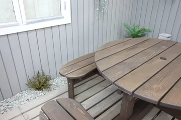 Piknikpöytä Rogolo 199 cm - Ruskea - Puutarhakalusteet - Terassipöydät - Piknikpöytä