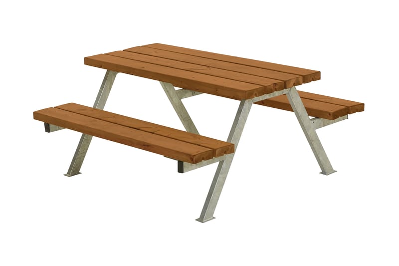 PLUS Alpha Pöytä/penkkisetti 118 cm Tiikki - Puutarhakalusteet - Terassipöydät - Piknikpöytä