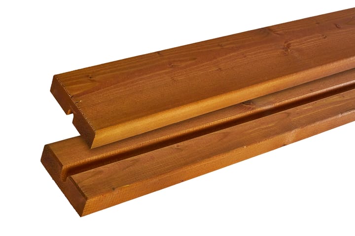 PLUS Basic Pöytä/Penkkisetti 2 selkänojalla 177 cm Tiikki - Tiikki - Piknikpöytä
