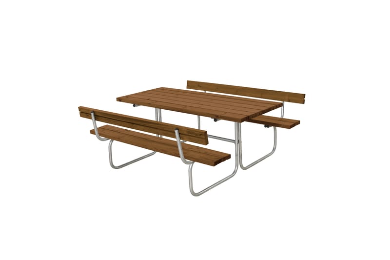 PLUS Classic Penkkisetti 2 Selkänojalla 177 cm Pohjamaalattu Teak, undefined