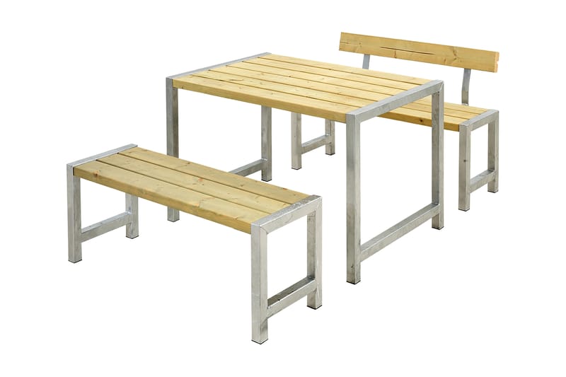PLUS Parvekeryhmä 1 selkänojalla 127 cm Painekyllästetty - Puutarhakalusteet - Terassipöydät - Piknikpöytä