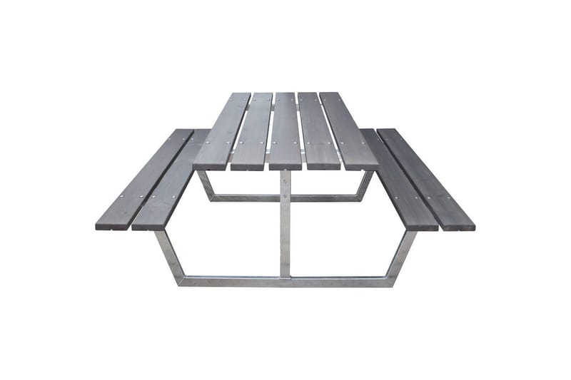 Piknikpöytä Rustik Metalli Ilman selkänojaa - Ilman selkänojaa, Harmaa - Puutarhakalusteet - Terassipöydät - Piknikpöytä