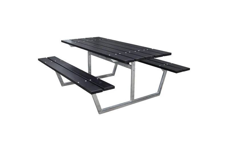 Piknikpöytä Rustik Metalli Ilman selkänojaa, Ilman selkänojaa, Musta