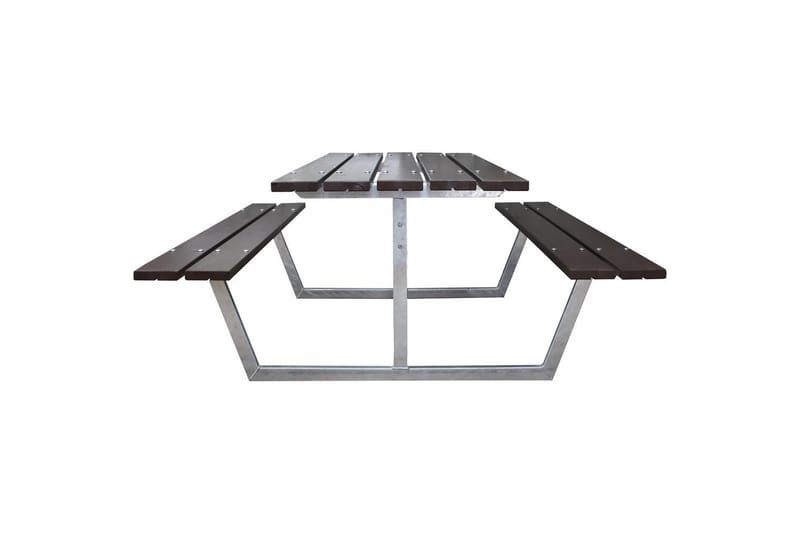 Piknikpöytä Rustik Metalli Ilman selkänojaa - Ilman selkänojaa, Ruskea - Puutarhakalusteet - Terassipöydät - Piknikpöytä