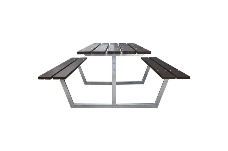 Piknikpöytä Rustik Metalli Ilman selkänojaa - Ilman selkänojaa, Ruskea - Puutarhakalusteet - Terassipöydät - Piknikpöytä