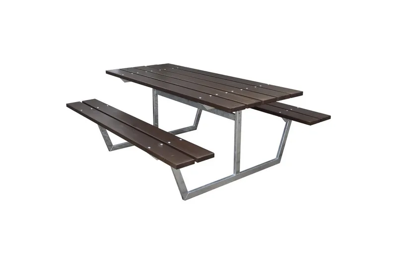 Piknikpöytä Rustik Metalli Ilman selkänojaa, Ilman selkänojaa, Ruskea