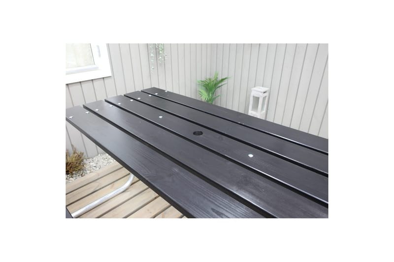 Piknikpöytä Stabil Metalli Ilman selkänojaa - Ilman selkänojaa, Musta - Puutarhakalusteet - Terassipöydät - Piknikpöytä