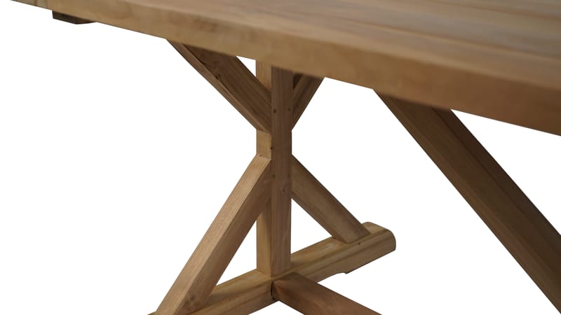 Prato Ulkopöytä X-jaloilla 240×100 cm - Puu - Puutarhakalusteet - Terassipöydät - Ruokapöytä terassille