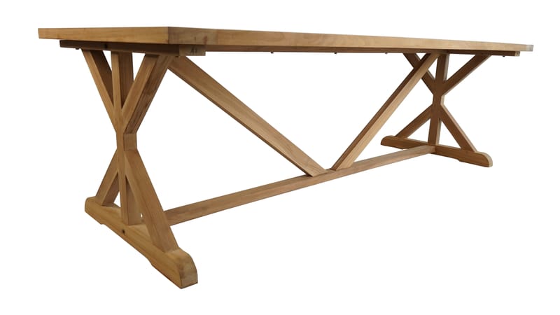 Prato Ulkopöytä X-jaloilla 240×100 cm - Puu - Puutarhakalusteet - Terassipöydät - Ruokapöytä terassille