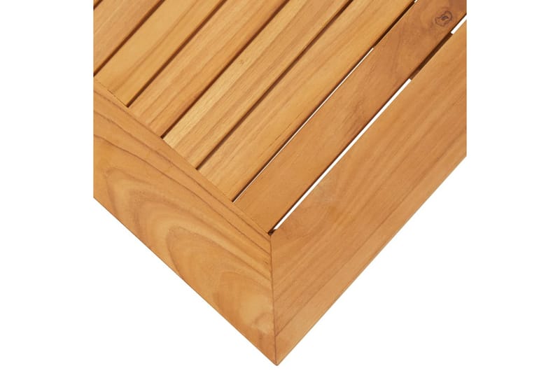 Puutarhan sivupöytä 45x45x38 cm tiikki ja ruostumaton teräs - Puutarhakalusteet - Terassipöydät - Ruokapöytä terassille