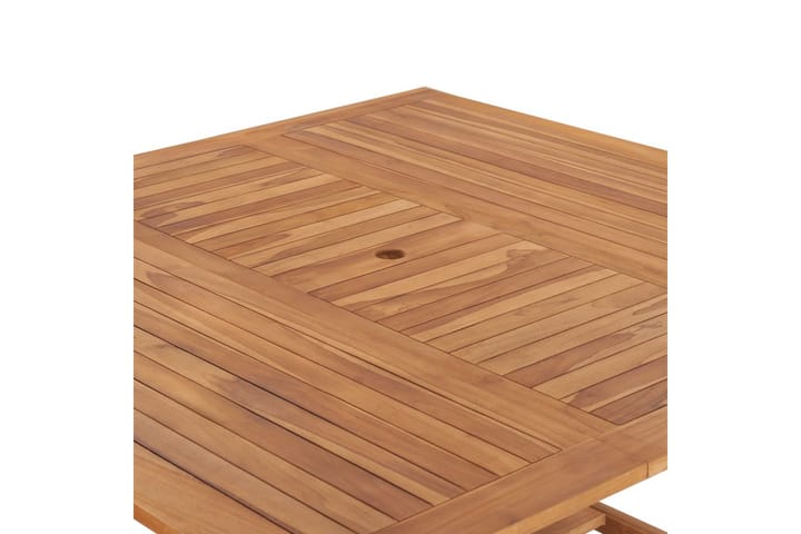 Puutarhapöytä 150x150x76 cm täysi tiikki - Ruskea - Ruokapöytä terassille