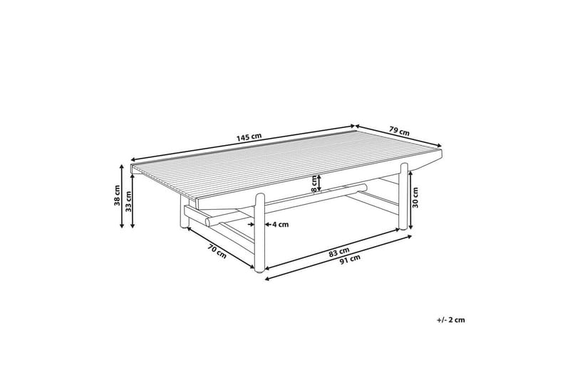 Puutarhapöytä Giaveno - Puutarhakalusteet - Terassipöydät - Sohvapöytä ulos & loungepöytä