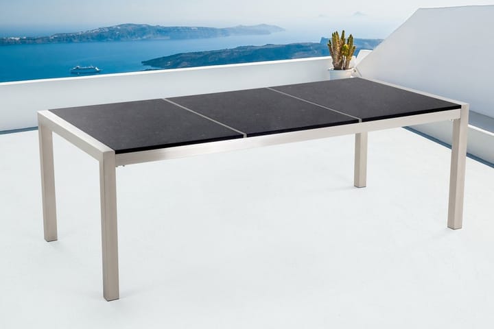 Puutarhapöytä Grosseto 220 cm - Musta - Ruokapöytä terassille
