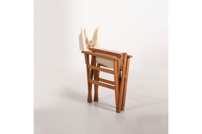 Puutarhapöytä ja tuolisetti (3 kappaletta) Rathore kermanvärinen - Kermanvalkoinen - Puutarhakalusteet - Parveke - Parvekekalusteet - Parvekesetti