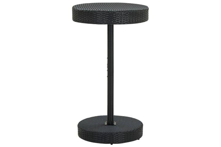 Puutarhapöytä musta 60,5x106 cm polyrottinki - Ruokapöytä terassille