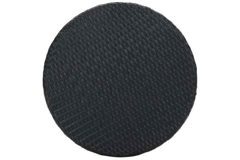 Puutarhapöytä musta 60,5x106 cm polyrottinki - Puutarhakalusteet - Terassipöydät - Ruokapöytä terassille