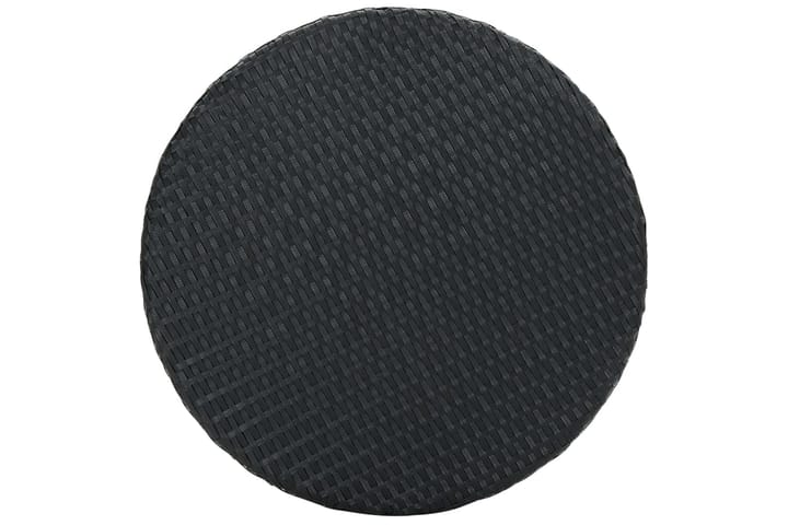Puutarhapöytä musta 60,5x106 cm polyrottinki - Ruokapöytä terassille