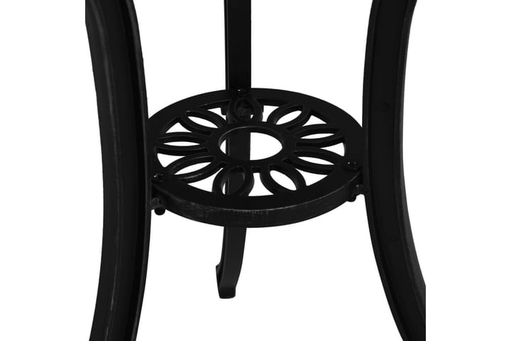 Puutarhapöytä musta 62x62x65 cm valualumiini - Ruokapöytä terassille