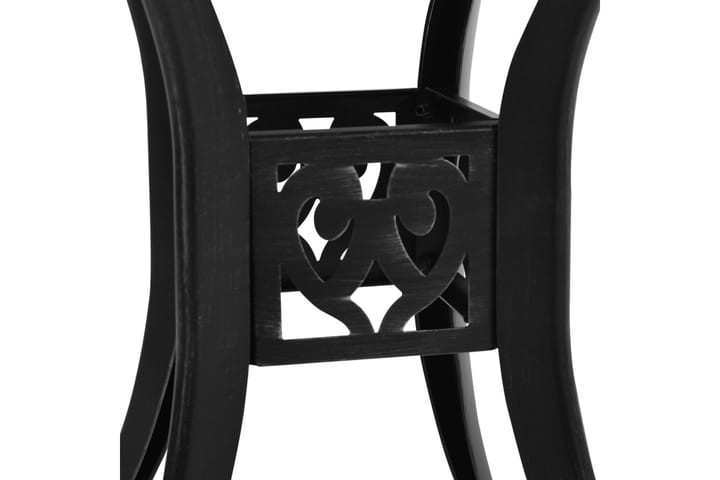 Puutarhapöytä musta 78x78x72 cm valualumiini - Ruokapöytä terassille
