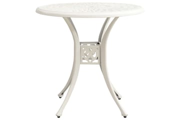 Puutarhapöytä valkoinen 78x78x72 cm valualumiini - Puutarhakalusteet - Terassipöydät - Ruokapöytä terassille