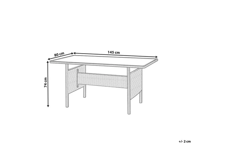 Puutarhapöytä Viterbo - Puutarhakalusteet - Terassipöydät - Ruokapöytä terassille