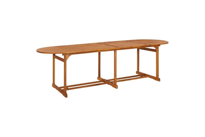 Puutarharuokapöytä 280x90x75 cm täysi akaasiapuu - Ruskea - Ruokapöytä terassille