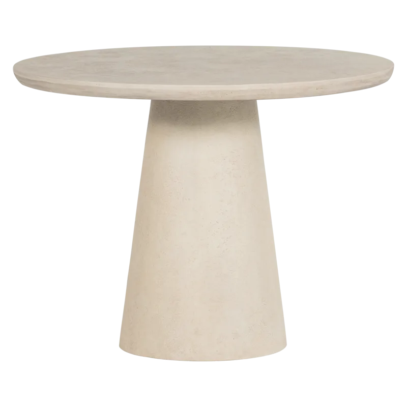 Pyöreä pöytä Kevon 100 cm ulkokäyttöön, Luonnonväri