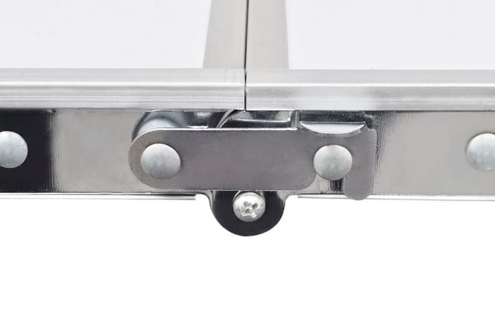 Kokoontaitettava Leiripöytä Korkeussäädettävä 240x60 cm - Valkoinen - Retkeilykalusteet - Retkipöytä