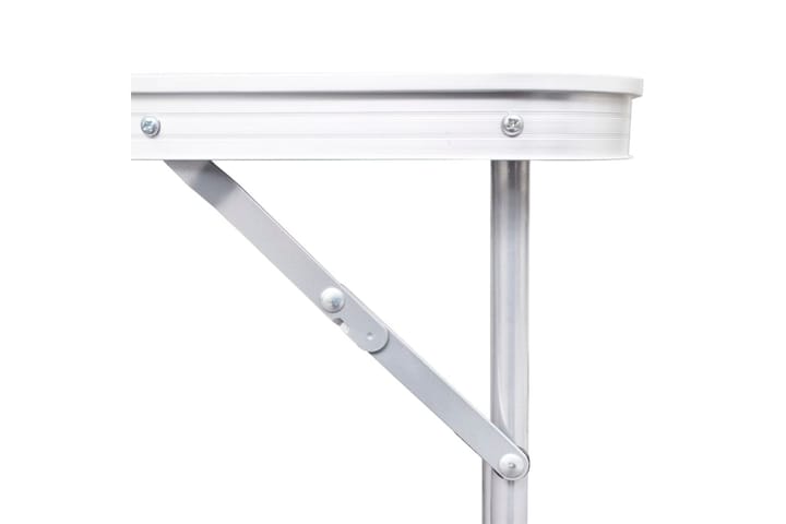 Kokoontaitettava Leiripöytä Metallirungolla 80 x 60 cm - Valkoinen - Retkeilykalusteet - Retkipöytä