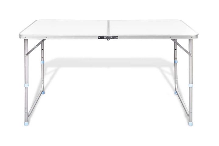 Kokoontaitettava retkipöytä 120 x 60 cm alumiini - Valkoinen - Retkeilykalusteet - Retkipöytä
