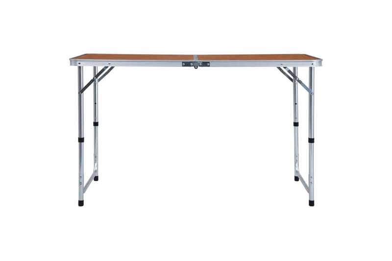 Kokoontaitettava retkipöytä alumiini 120x60 cm - Ruskea - Puutarhakalusteet - Terassipöydät - Retkipöytä