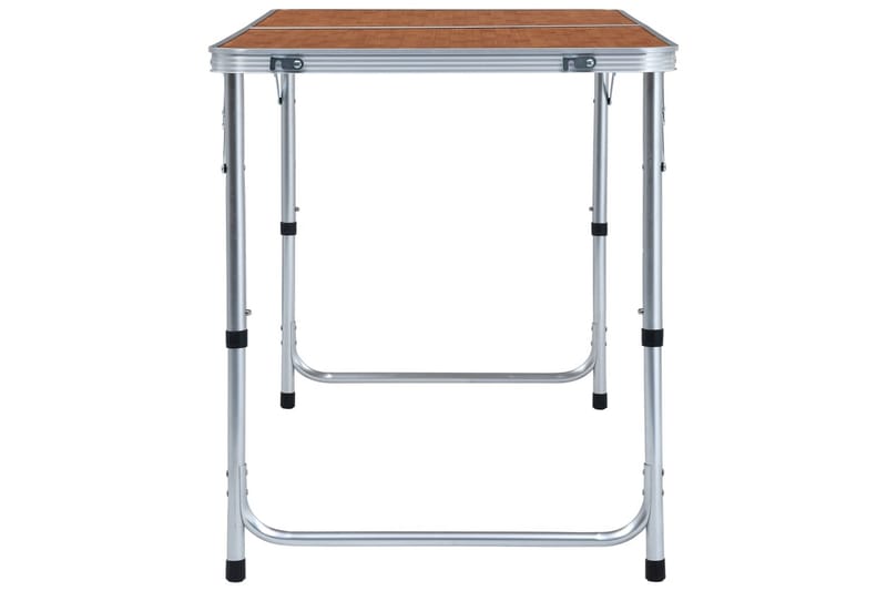 Kokoontaitettava retkipöytä alumiini 120x60 cm - Ruskea - Puutarhakalusteet - Terassipöydät - Retkipöytä