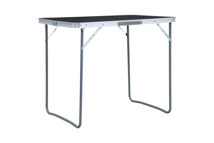 Kokoontaitettava retkipöytä metallirungolla 80x60 cm harmaa - Harmaa - Retkeilykalusteet - Retkipöytä