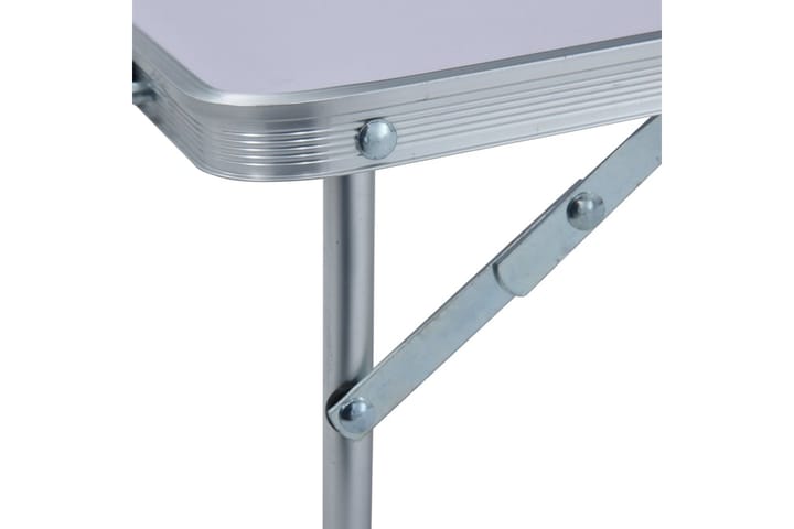 Kokoontaitettava retkipöytä valkoinen alumiini 60x40 cm - Retkeilykalusteet - Retkipöytä