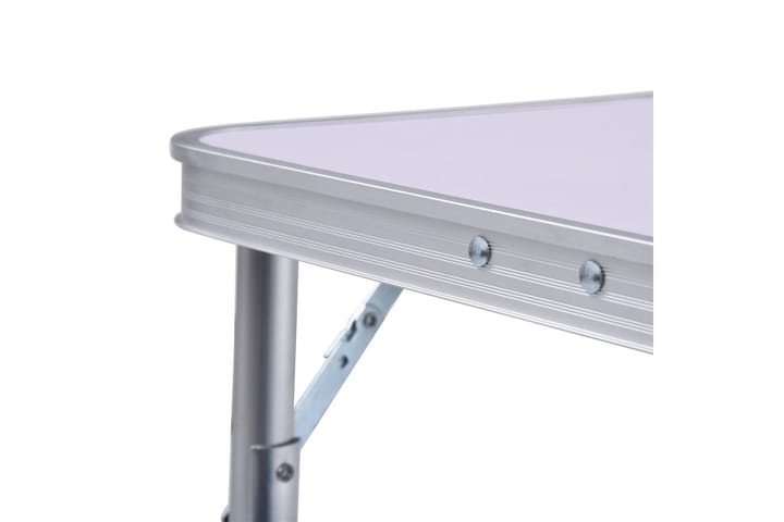 Kokoontaitettava retkipöytä valkoinen alumiini 60x45 cm - Valkoinen - Retkeilykalusteet - Retkipöytä