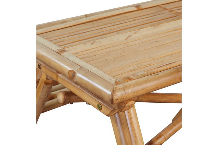 Piknikpöytä 120x120x78 cm bambu - Ruskea - Retkeilykalusteet - Retkipöytä