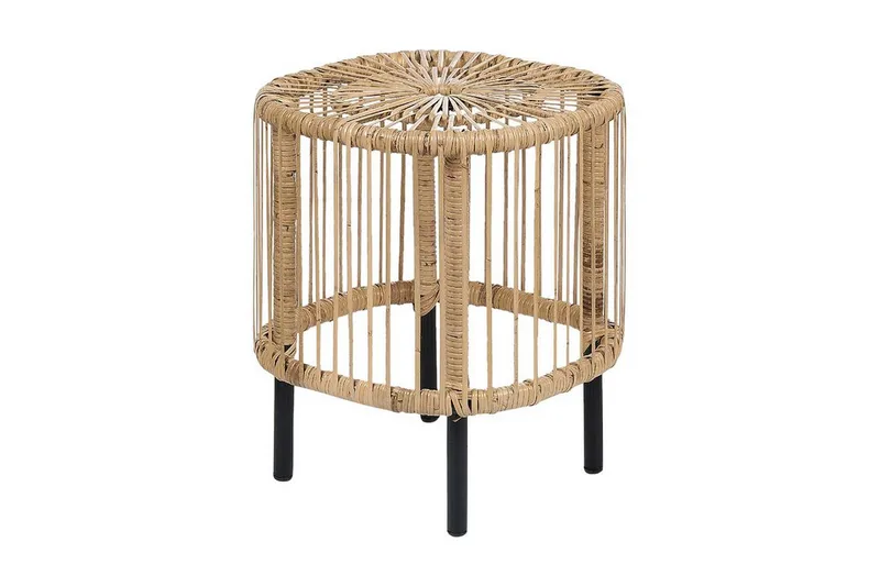 Rimouski Sivupöytä 40x40 cm - Luonnollinen/Musta - Puutarhakalusteet - Terassipöydät - Sivupöydät ulos